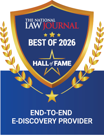 Best End-to-End eDiscovery Provider, Hall of Fame (2026); Presented by the National Law Journal